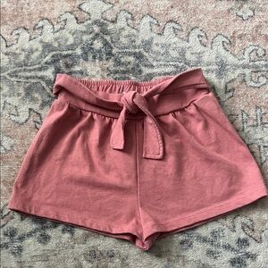 btween High Waist Pink Shorts with Tie